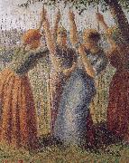 Camille Pissarro Woman under the bean frame France oil painting artist